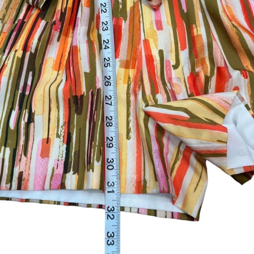 Slate & Willow Women's Striped Elliott Romper Orange Black Green Gold Size XS - Picture 11 of 11